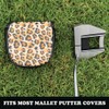 Giggle Golf Mallet Putter Cover, PU Leather with Embroidered &