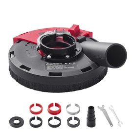 Happybuy Grinding Dust Shroud for Angle Grinder! A Universal 4-5 in Shroud That fits Most Major Brands. Comes with 6 Clamping washers and Connects to Vacuum Cleaners