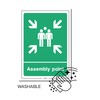 Fire Assembly Point Rigid Sign With Family Sign - Portrait