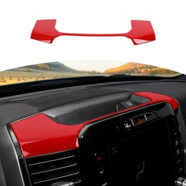 JOSHELA for RAM TRX Center Dashboard Storage Bin Trim Cover Fit for RAM TRX 2018-Present Red Interior Accessories