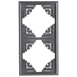 Cogenerationhave 309215068 Malta Masking Frame for Vertical and Horizontal Mounting 2 Drawer, Silver-Anthracite