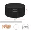 SIMPHAUS Cover Garden Furniture Round Table Cover Outdoor Weatherproof Garden