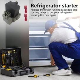 New 2319792 W10197428 W10189190 Overload and Start Relay Compressor Run Capacitor Compatible for Whirlpool for Kenmore Refrigerators – Replaces 2264017 W10662129,by XSPANDER
