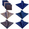 SHLAX&WING 5 Pieces Assorted Mens Silk Pocket Square Handkerchiefs Set