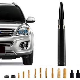 Bullet Antenna, Antenna for Truck, Car Antenna Replacement, Truck Antenna, Truck Accessories for Men, Fit for Ford F150, Fit for Chevy Silverado 1500, Fit for Gmc Sierra 1500, Red - Colour: black