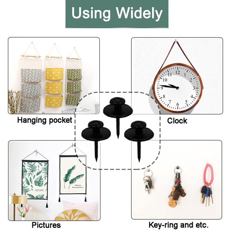 30 PCS Push Pins Picture Hangers Wall Hooks, Double Headed