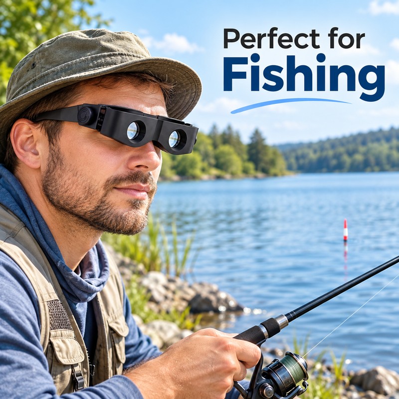 Wearable Magnifier Glasses for Fishing & Viewing – Adjustable Hands-Free