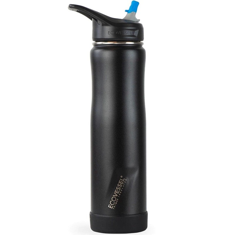 EcoVessel Summit Triple Insulated Bottle with Straw 700ml, Whiteout