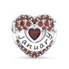 EHEG January Birthstone 001 Charms Love Heart Openwork Bead Charm