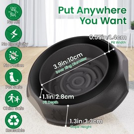 Bed Bug Interceptors, 12 Pack Bed Bug Traps, Insect Detector for Bed, Sofa & All Furniture. 24/7 Monitor, 360° Protection for Your Family's Peaceful Sleep, Black