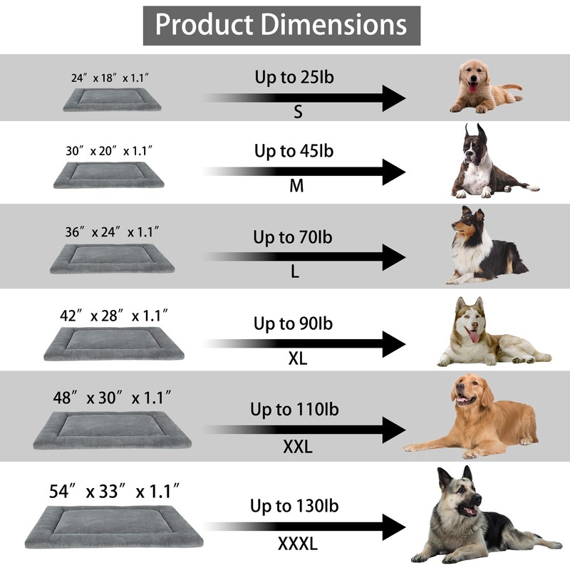 KHONSU PET Dog Bed Mat, Crate Pad Reversible(Cool or Warm),