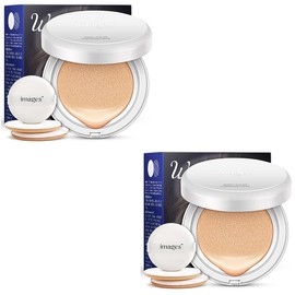 Magik Moisturizing BB Cushion Foundation Compact Buildable Coverage Long-Lasting (2 Pack, Ivory)