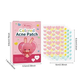Hydrocolloid Patches for Face, 144pcs Cute Love Spot Stickers with Tea Tree Oil, Invisible Oil-Absorbing Pimple Patches, 4 Colors for Blemish Treatment, Spot Cover(144 Count)