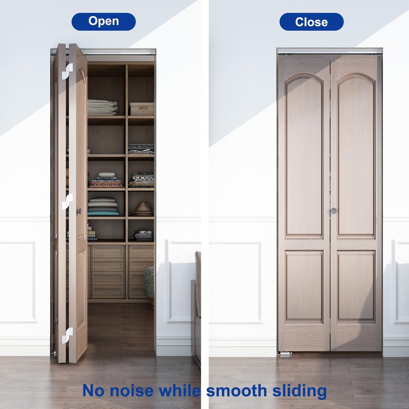 JUBEST 30“ Bifold Door Hardware, Folding Door Hardware Sliding Barn