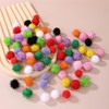 Pack of 50 30 mm Glitter Pom Poms, Thread Ball