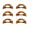 Pack of 6 Cute Fun Tortoiseshell 6cm Hair Clips/Clamps/Claws
