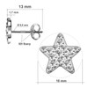 SoulCats® 1 Pair Star Stud Earrings 925 Sterling Silver, Silver