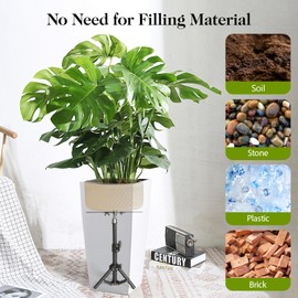 AZEAM Adjustable Plant Risers for Inside Pots, 2 PCS Planter Inserts Fillers for Large Flower Pots, Height Planter Lifter Stand for Outdoor Indoor Plants, 12"- 16" Raise with 4"-12" Top Support