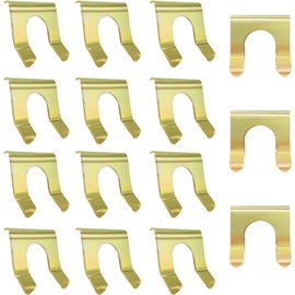 15 Pieces Brake Line Clips, Auto U Shape Metal Brake Line Clips Brake Line Retainer Brake Hose Bracket Replacement Hose Retaining Clip Brake Hose Lock for Cars Trucks Motorcycles