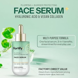 Fortify Skincare Fortify+ Tratamiento facial de bacterias naturales para combatir el cuidado de la piel, hidratante y rejuvenecedor, protege y revive,