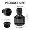 Bipl 3 Stück Wasserhahn Adapter, Gartenschlauchanschluss Adapter, 1/2 Zoll 3/4