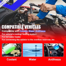 SMMS 5/8" Heater Hose for Vehicle's Cooling/Heating System, Hot Water Heater, Connecting The Radiator to The Overflow Reservoir, 100PSI SAE 20R3 10FT