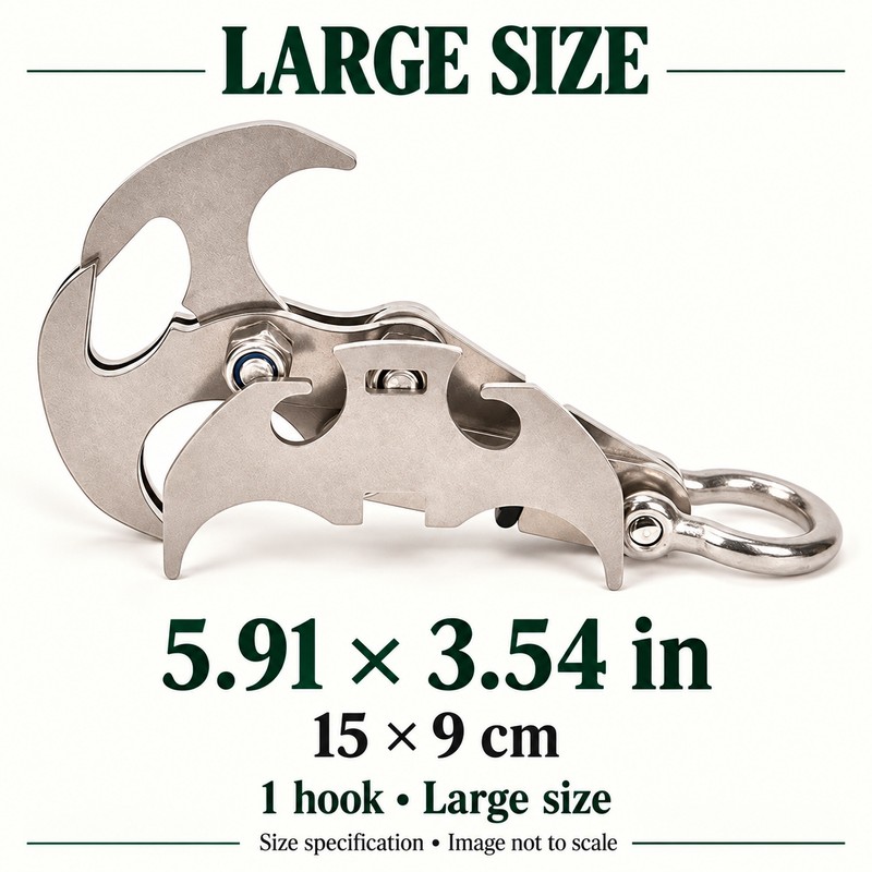 Folding Grappling Hook Multifunctional Stainless Steel Survival Outdoor Climbing Claw