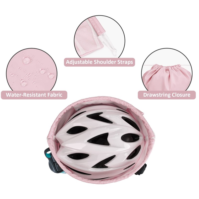 WANDF Drawstring Backpack with Shoulder Pad Sports Gym Backpack with