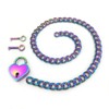 Succuba Padlock Necklace Chain Collar Choker with Two Keys and