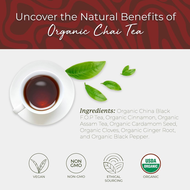 Starwest Botanicals Organic Chai Tea - Caffeinated Herbal Blend with
