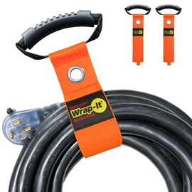 Easy-Carry Wrap-It Storage Straps - 22” (2-Pack) Blaze Orange – with Grommet