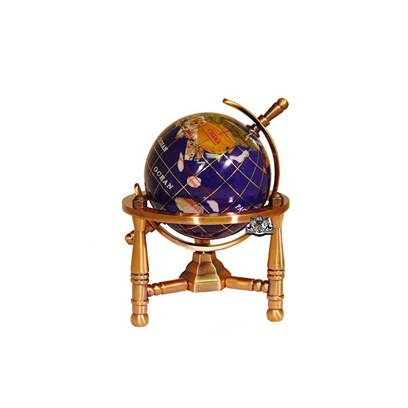 Unique Art 6-Inch Tall Blue Lapis Ocean Mini Table Top