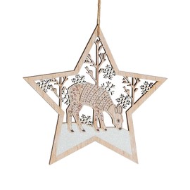 Sass & Belle Winter Forest Folk Deer Star Hanging Decoration