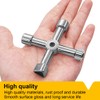 OUDQFCJ 1 x 4-way multifunctional key, universal control cabinet key,