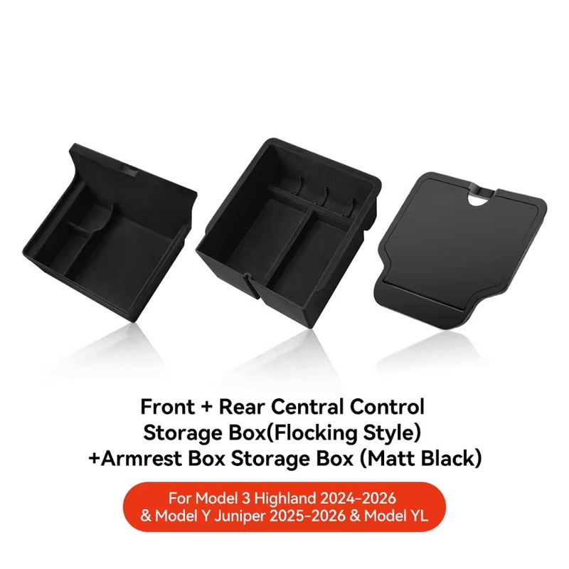Center Console Organizer Storage Set for Tesla Model 3/Y/YL Highland