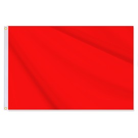 12x18 Inch Red Nautical Flag,1x1.5 FT Red Blank Flag,Small Size Digitial Double-Printed Durable 150D Thick Polyester Decorations with 2 Brass Grommet