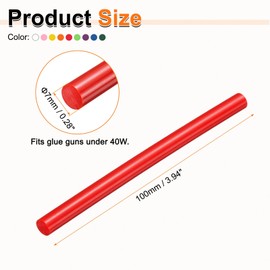HARFINGTON 10pcs Hot Glue Sticks 0.28" Dia x 3.94" Long EVA Mini Hot Melt Adhesive Glue Stick for Hot Melt Gun Wood Plastic Glass Flowers Fabrics Foam, Multicolor