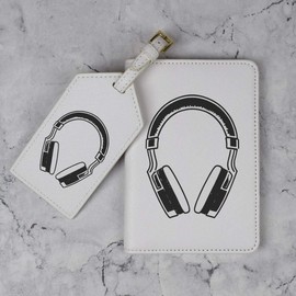 Azeeda 'Wireless Gaming Headset' Passport Cover & Luggage Tag Travel Set (PA00026181)