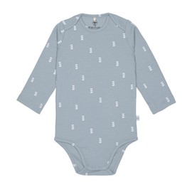 LÄSSIG Baby Bodysuit Long Sleeve Organic Cotton GOTS Certified with Press Stud, lightblue