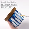 FolkArt Glass Paintbrush Set, Set of 5 Premium Contour Brushes