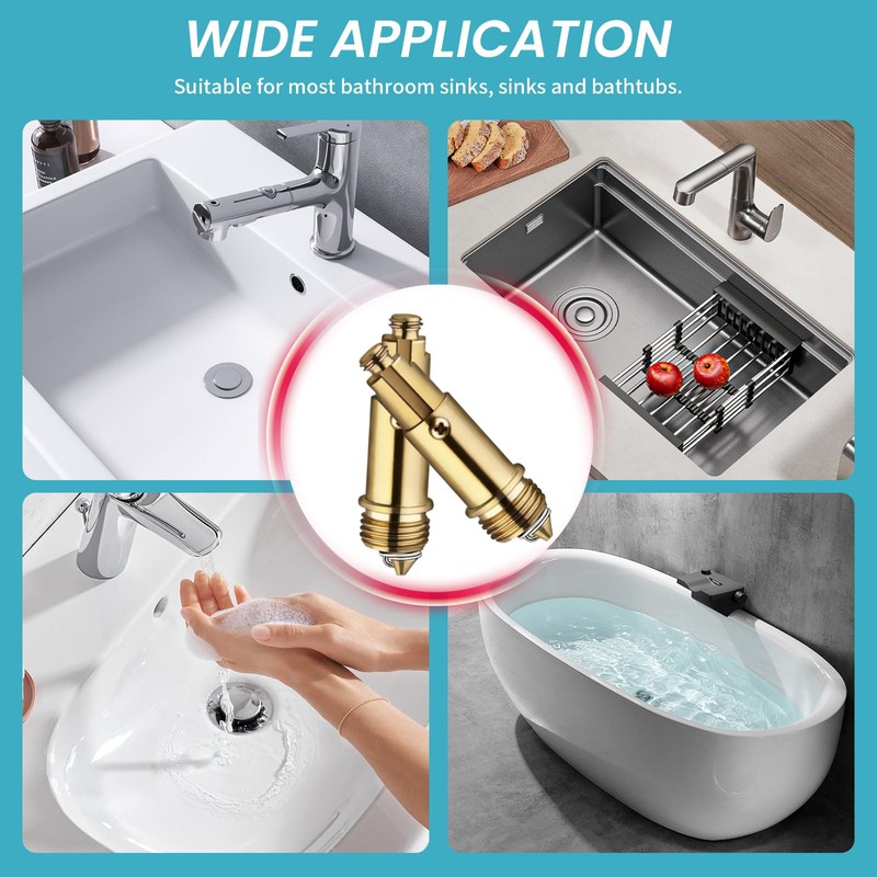 2 Pcs Basin Sink Clicker Pop Up Bolt Bath Sink