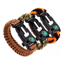 Veraly Pulsera Tactica Supervivencia Pedernal Paracord Full Color #7