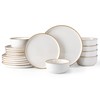 GBHOME Ceramic Dinnerware Sets for 6, 18 Pieces Stoneware Plates