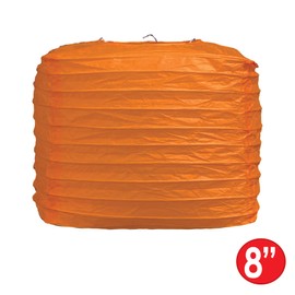 Beistle 54734-O 2 Piece 8" Square Paper Lanterns, Orange