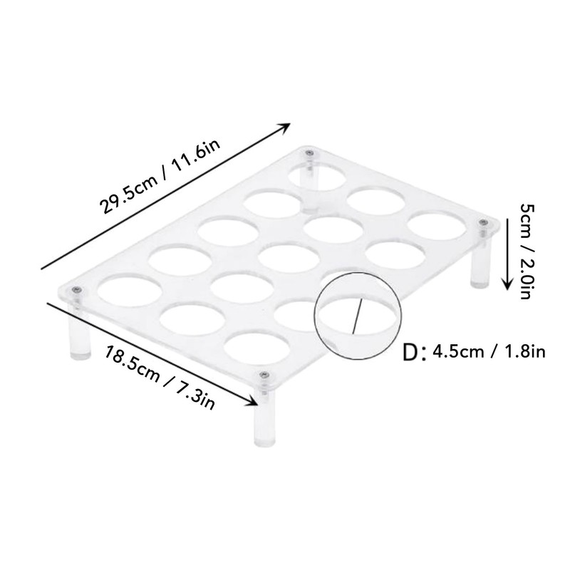 2 Set 15 Slots Flat Countertop Coffee Pod Holder Flat