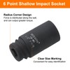 sourcing map 1-1/8 Inch SAE Deep Impact Socket 1/2 Inch