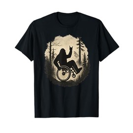 Retro Bigfoot Wheelchair Handicap Disabled Vintage Boys Mens T-Shirt