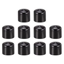 DMiotech 10pcs 50mm ID Black Screw Thread Protectors Rubber End Caps Bolt Covers Screws Bolts Furniture Pipe