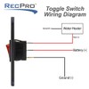 RecPro RecPro RV Mini Toggle Switch with LED | Red