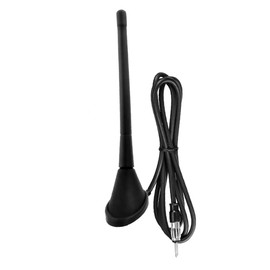 RedYutou - Antena universal estéreo para coche AM FM Radio Antena de repuesto con base de montaje Conector DIN de 10 pies